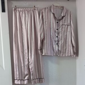 SHEIN Shimmering Light Pink Pajama Set Women's Large